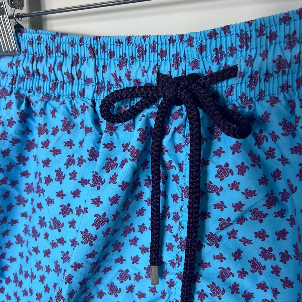 Vilebrequin - Moorea Mid-Length Printed Swim Shorts - Blue Size Large 130 - Picture 6 of 14